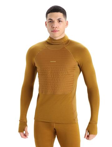 Base Layers Icebreaker ZoneKnit™ Merino Insulated Long Sleeve Hoodie Homme Marron | FR 1329DFMN